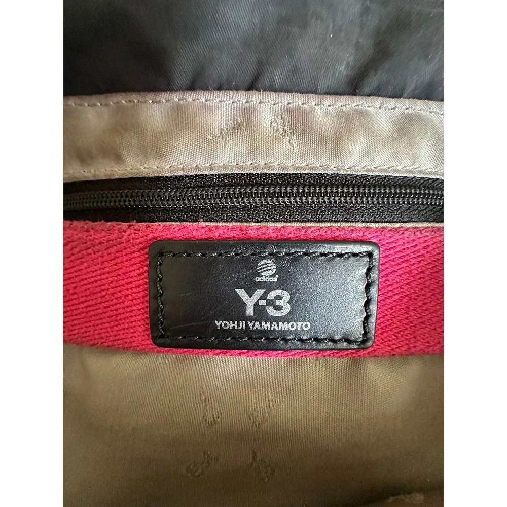 Y-3 Yohji Yamamoto Adidas Messenger Bag Black Nylon Leather Crossbody 15